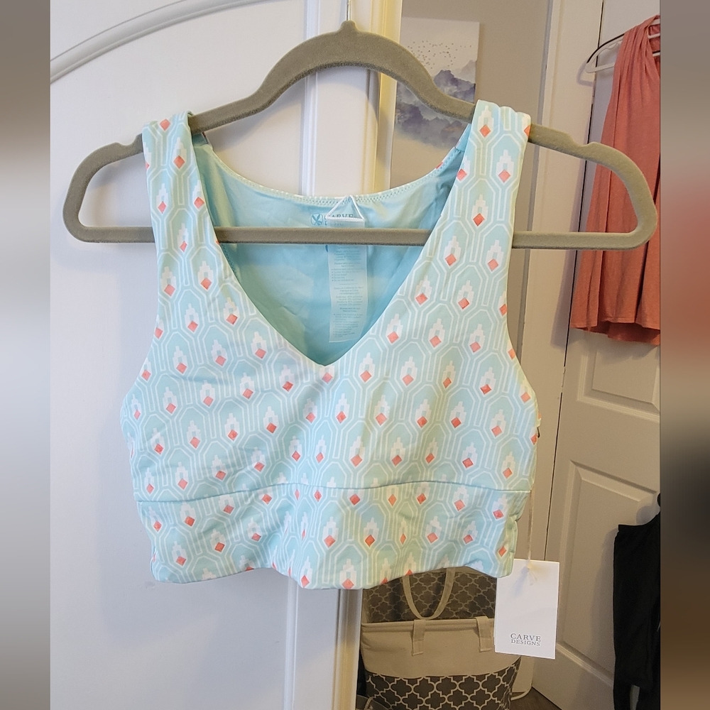 Carve Designs Longline Swim Top NWT